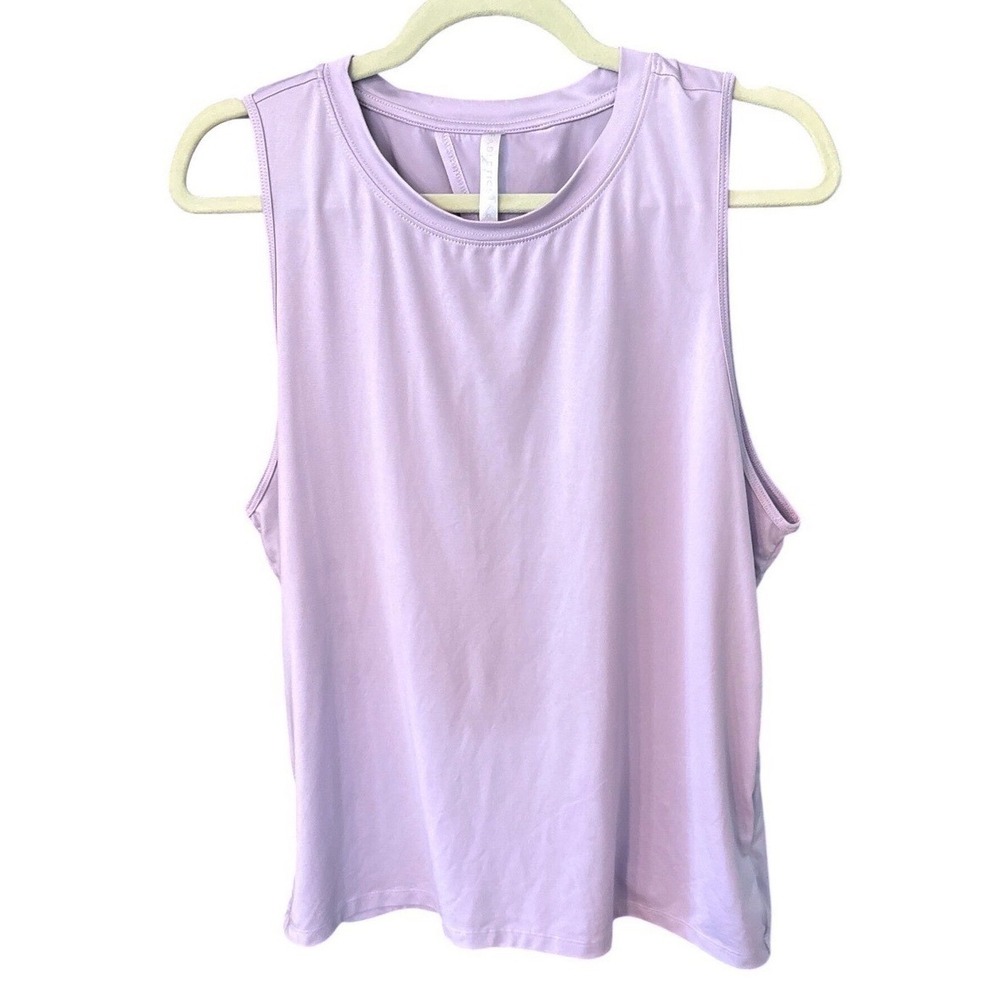 Fabletics Lilac Open Tulip Back Tank Top Womens XL Yoga Gym Casual Athleisure